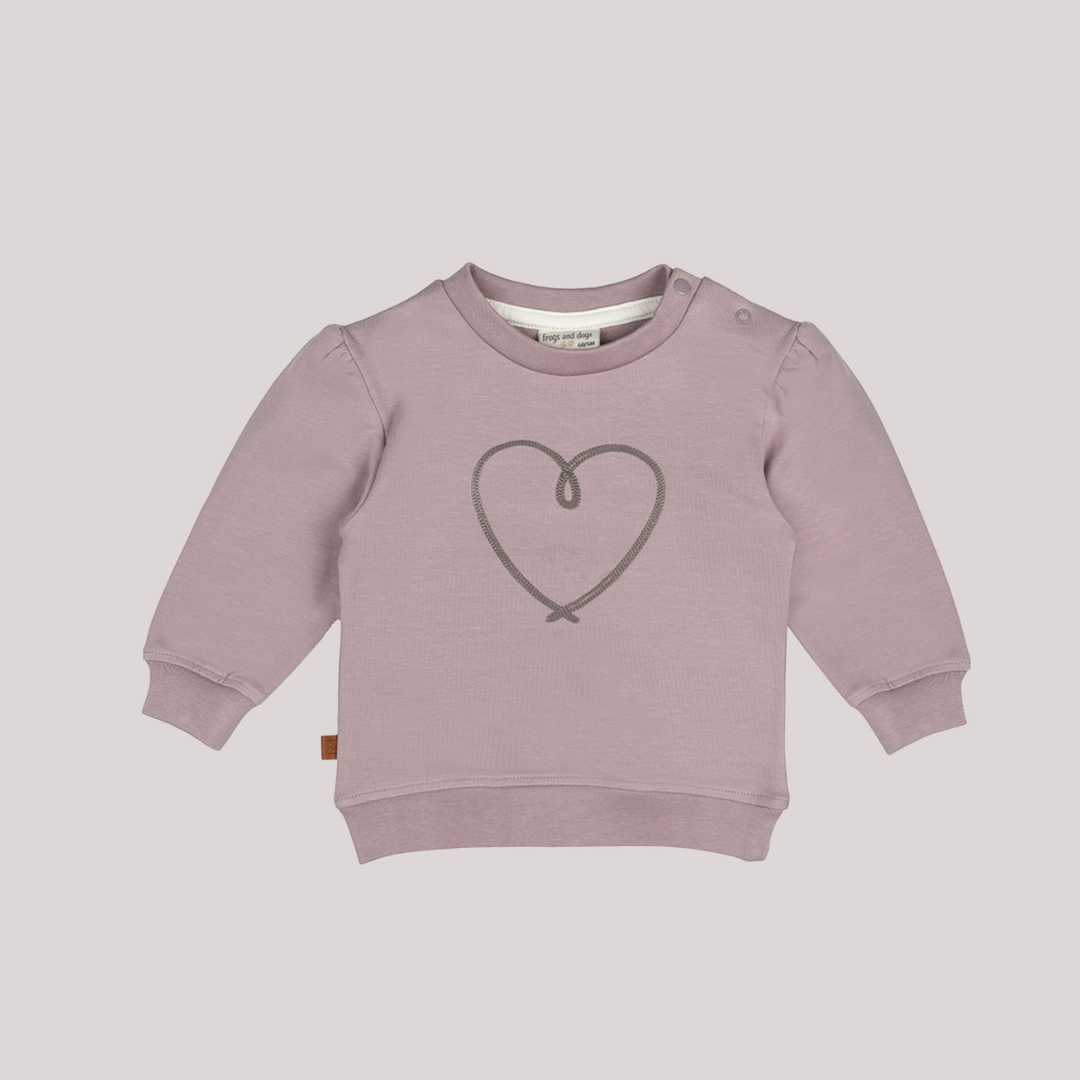 Dusty mauve trui - hart
