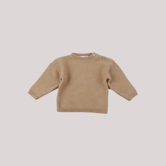 Gebreide trui beige/bruin