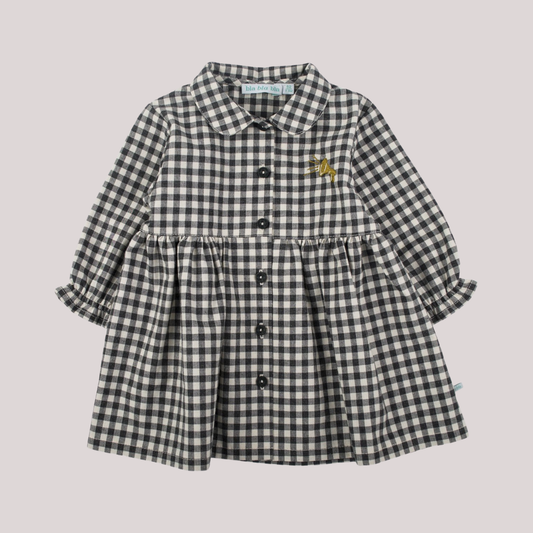 Jurk ruitjes zwart/wit