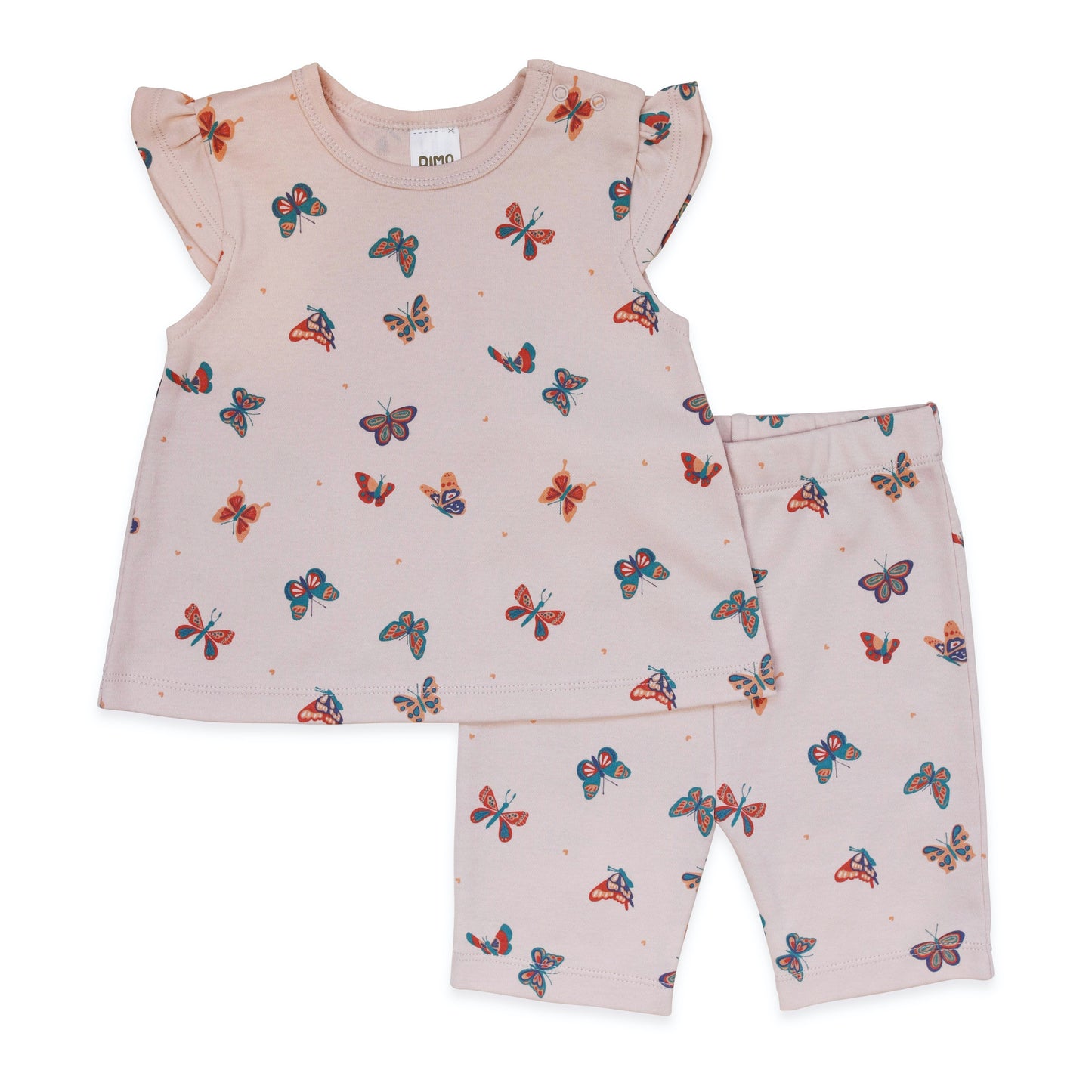 Twee-delig set – Vlindermotief – Roze