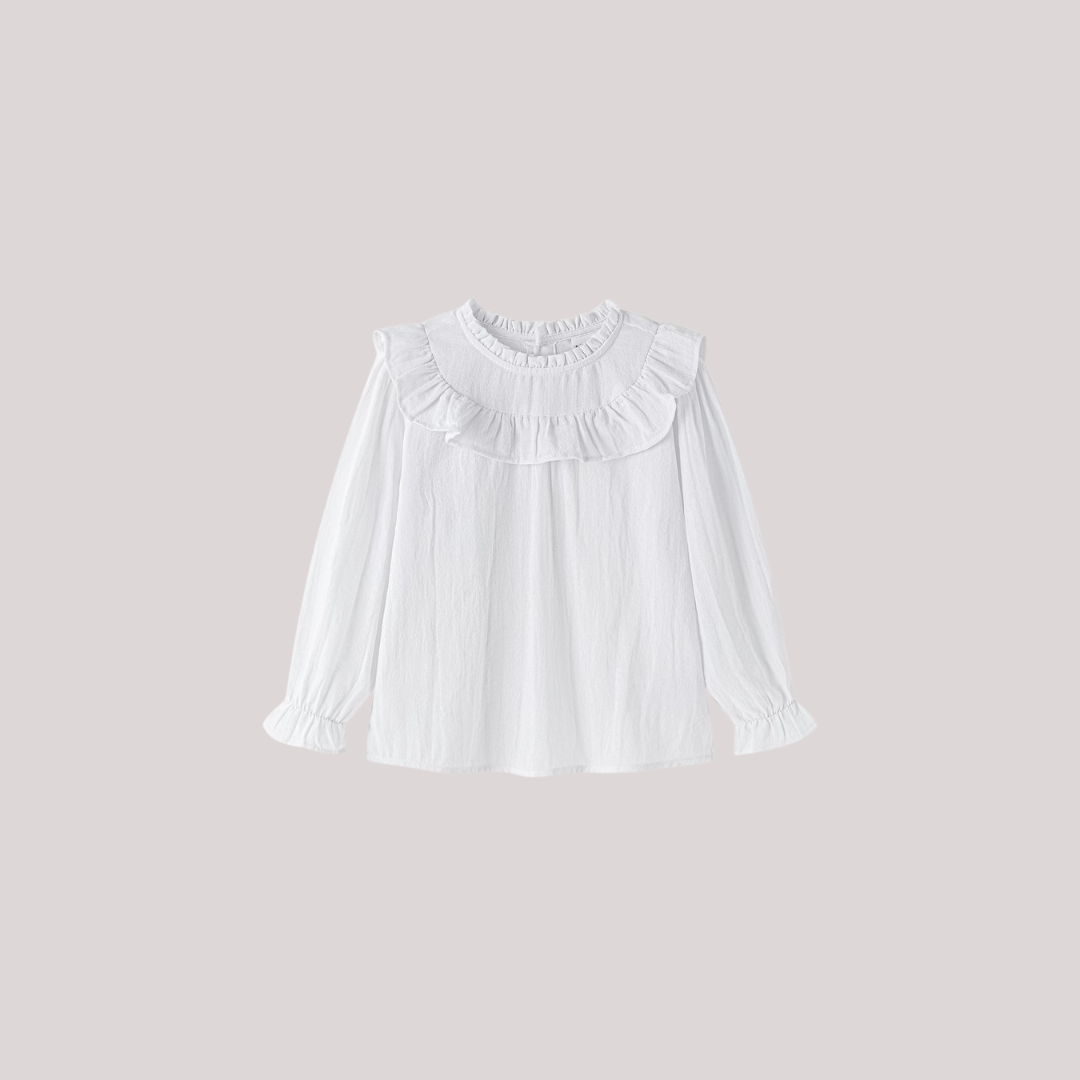 Blouse lange mouwen wit