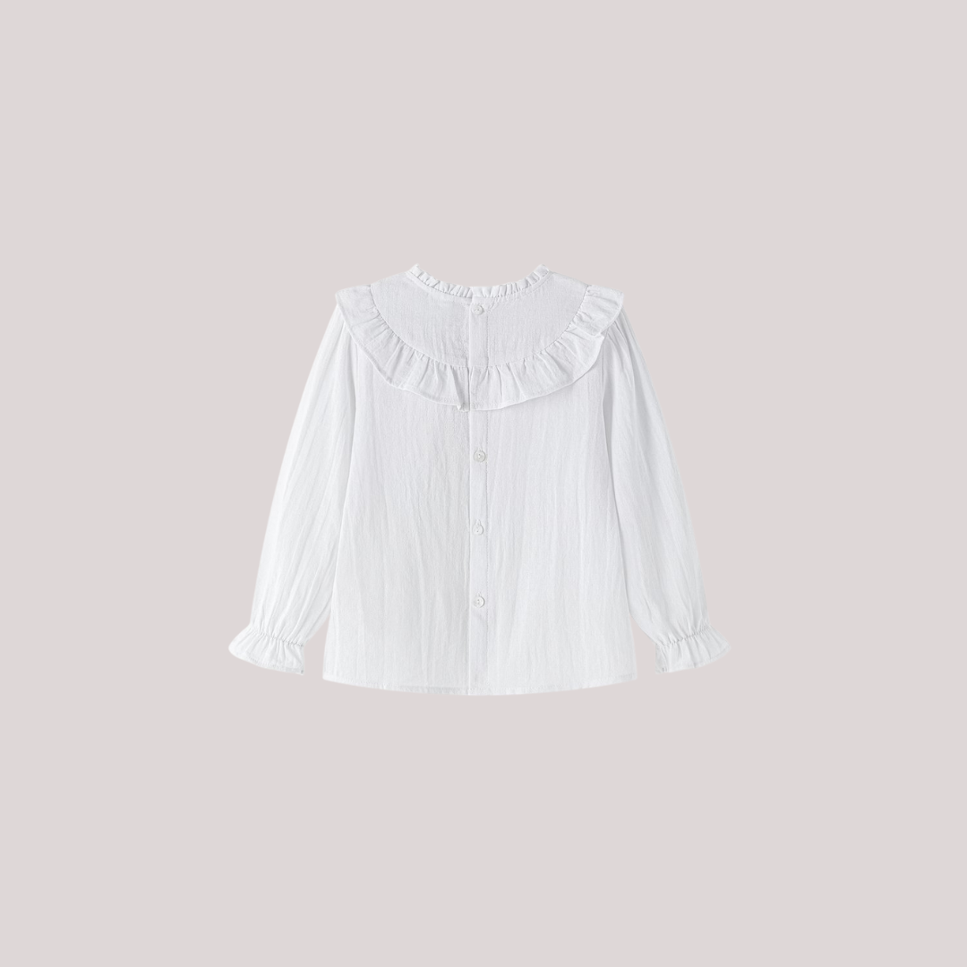 Blouse lange mouwen wit