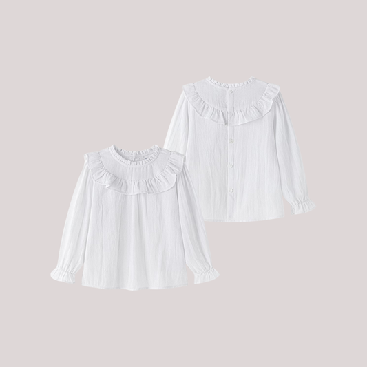 Blouse lange mouwen wit