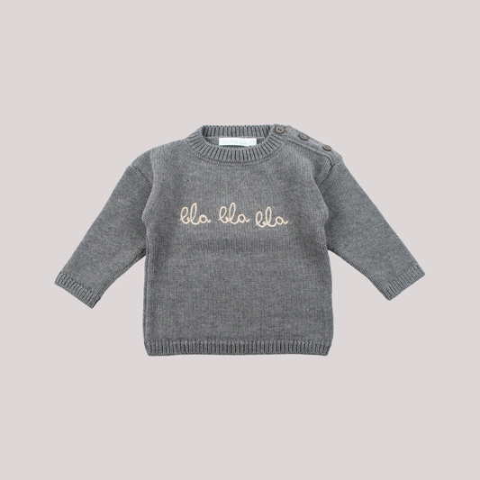 Blablabla gebreide trui grijs