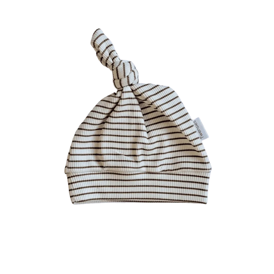 Mutsje taupe stripe